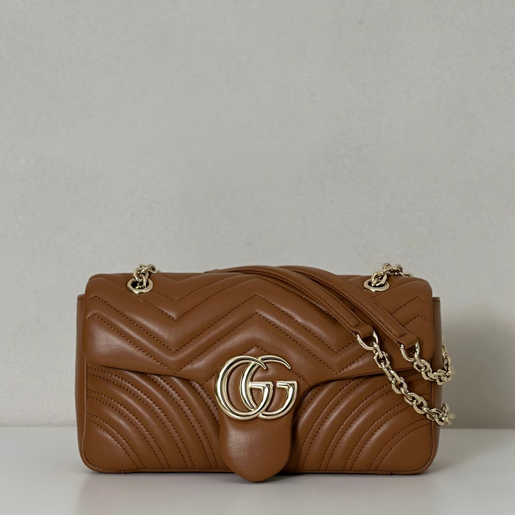 GG Marmont mini New matelassé shoulder bag 446744 Pink High