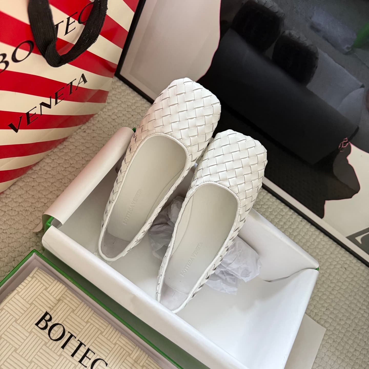 Bottega Veneta Women's Charlotte Ballerina in Woven Leather