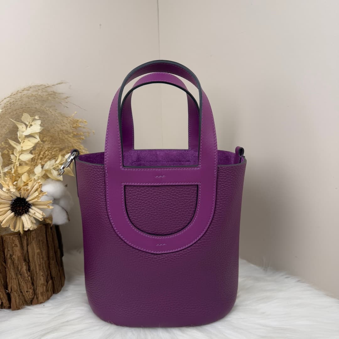 Hermès Picotin In-The-Loop 18 bag Silver/Gold Metal Anemone Wax High