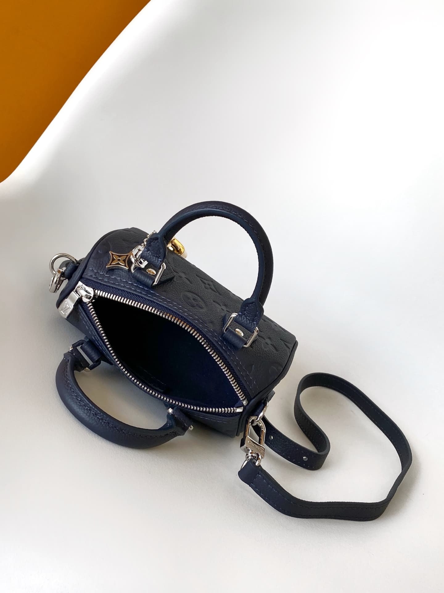 Louis Vuitton Nano Speedy Shimmery Ink Cowhide leather M26510 High