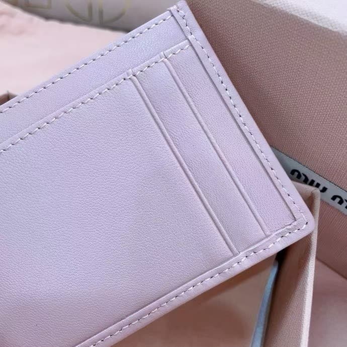Miu Miu Matelassé nappa leather card holder High