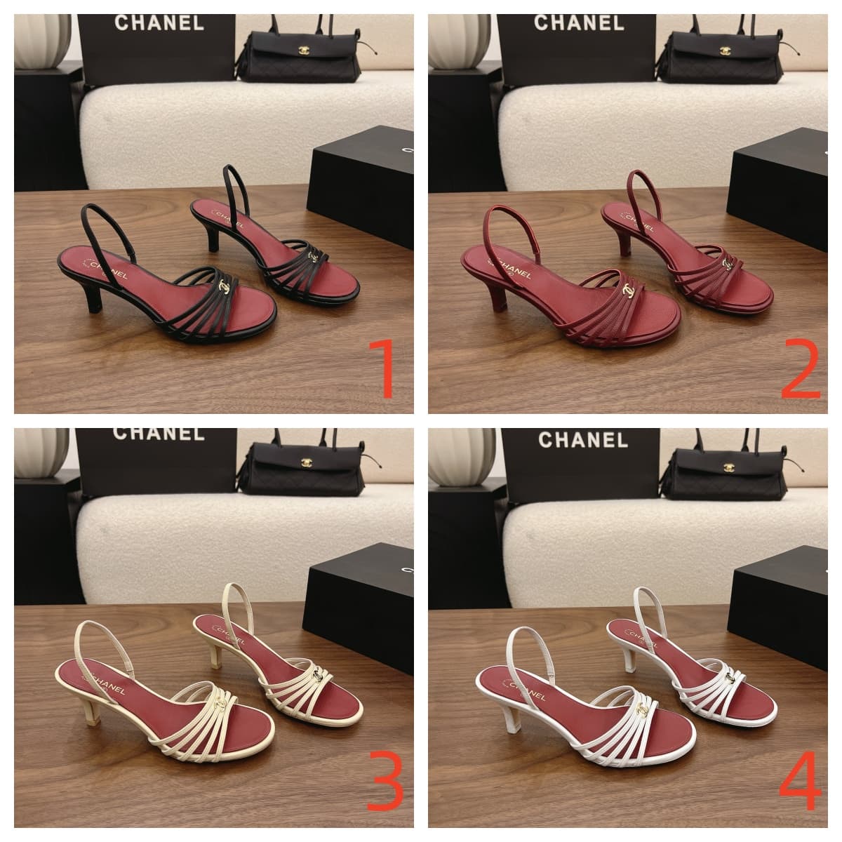 Chanel Heeled Sandal Shoes Women
