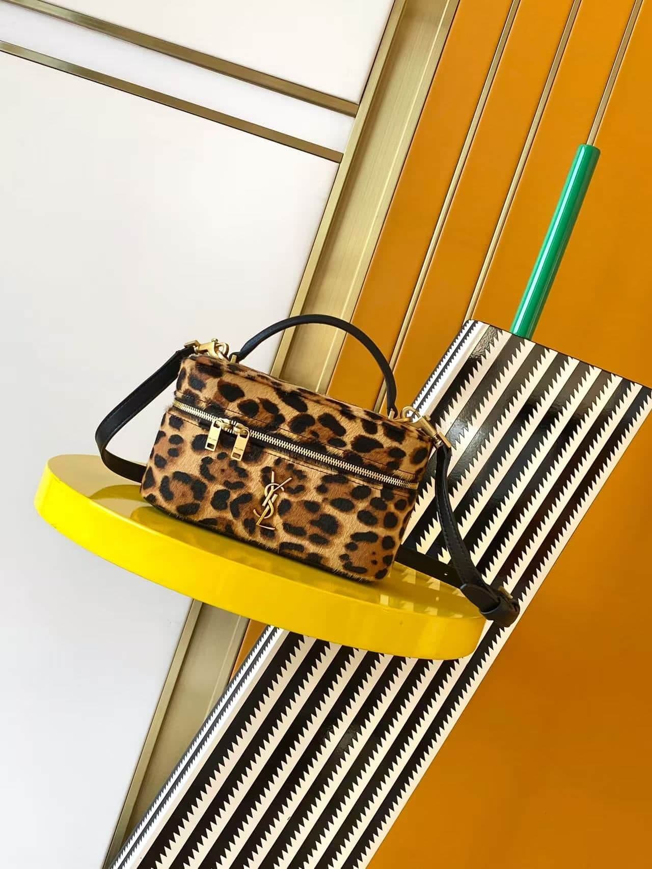 GABY VANITY BAG In Leopard-Print Lambskin Hair High