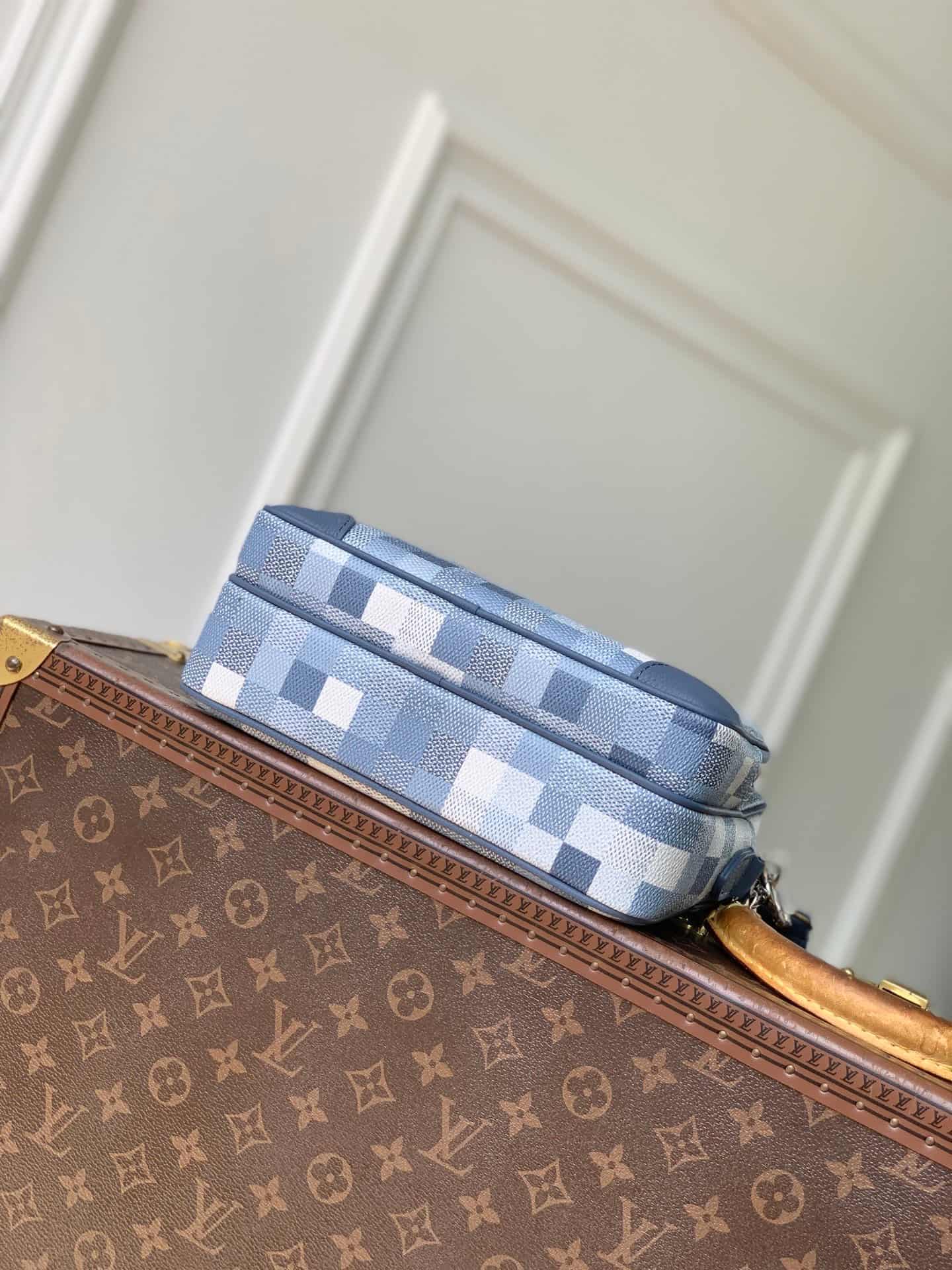Louis Vuitton Nil Indigo Blue Damoflage coated canvas M28606 High