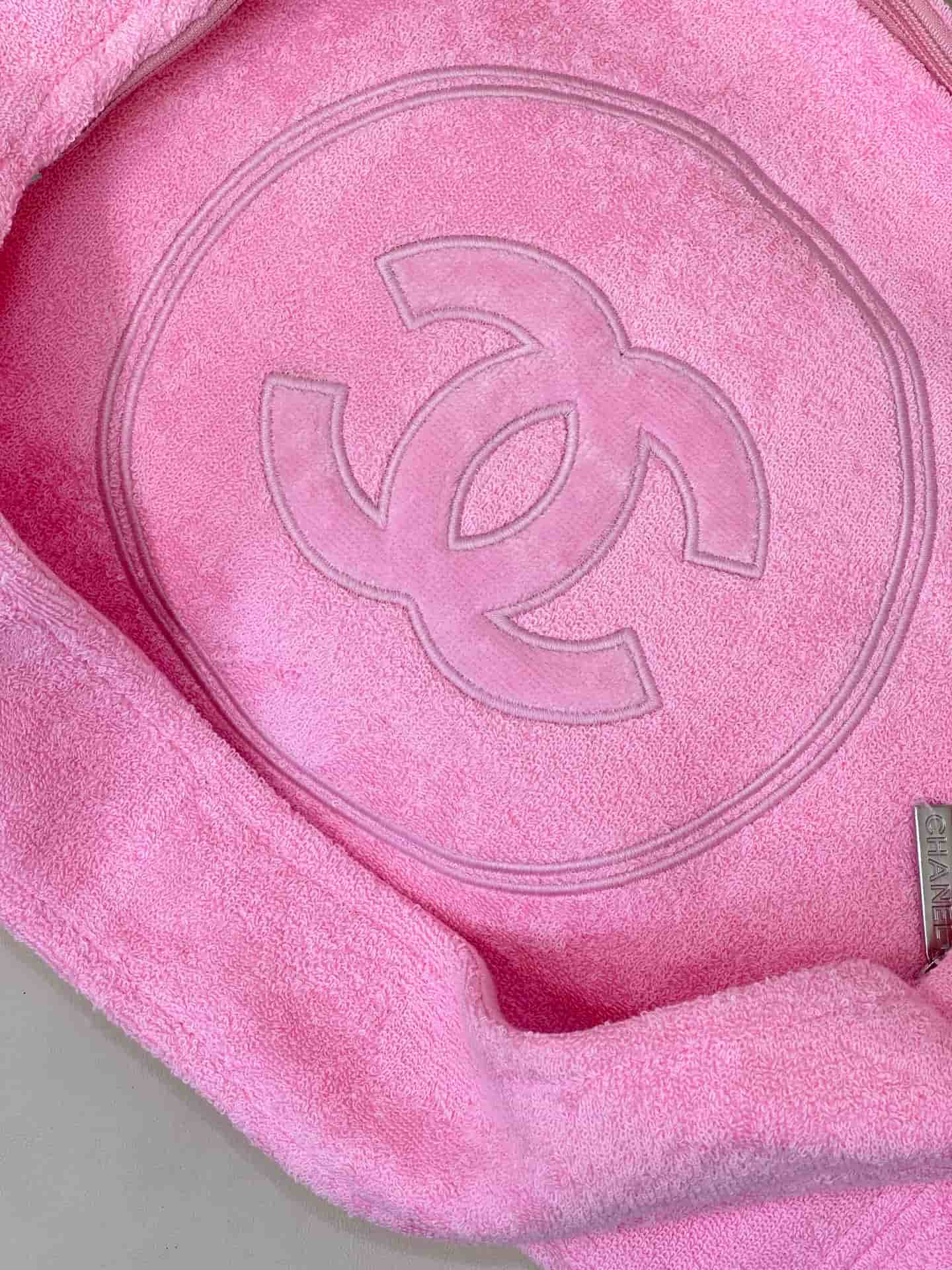 Chanel Beach Hobo Handbag Towelling Cotton TOP