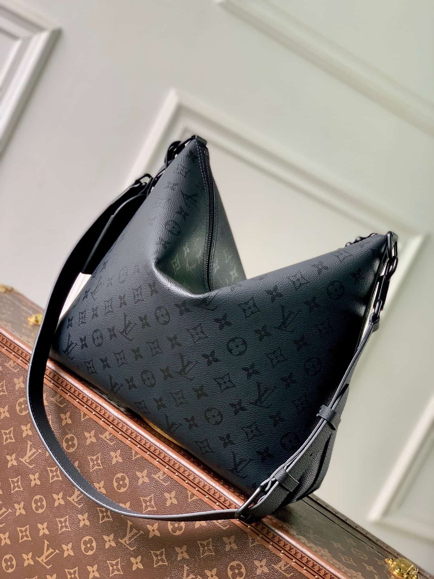 Louis Vuitton Vagabon Hobo Black Monogram Midnight coated canvas M27856 High