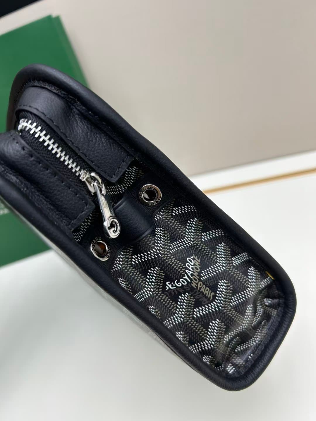 Goyard Jouvence Small Toiletry Bag in Navy Blue Goyardine Canvas High