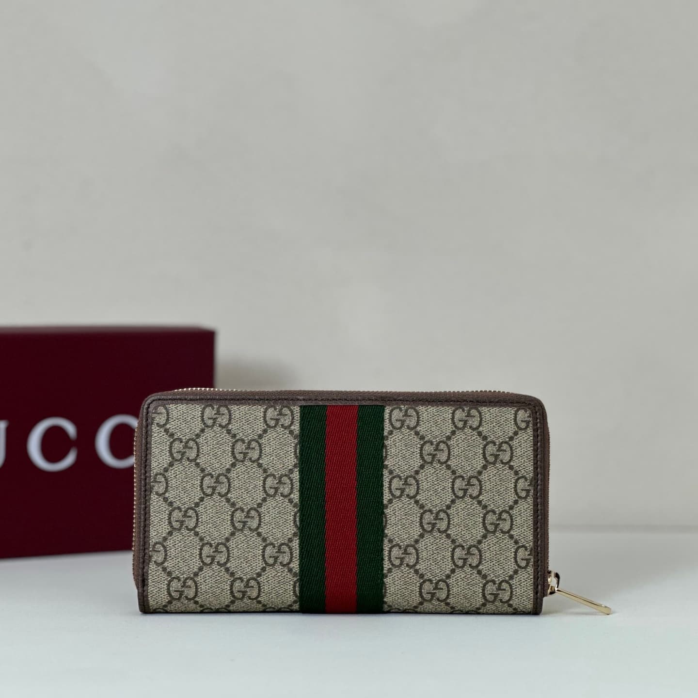 Gucci Ophidia zip around wallet Coffee ‎838484 High
