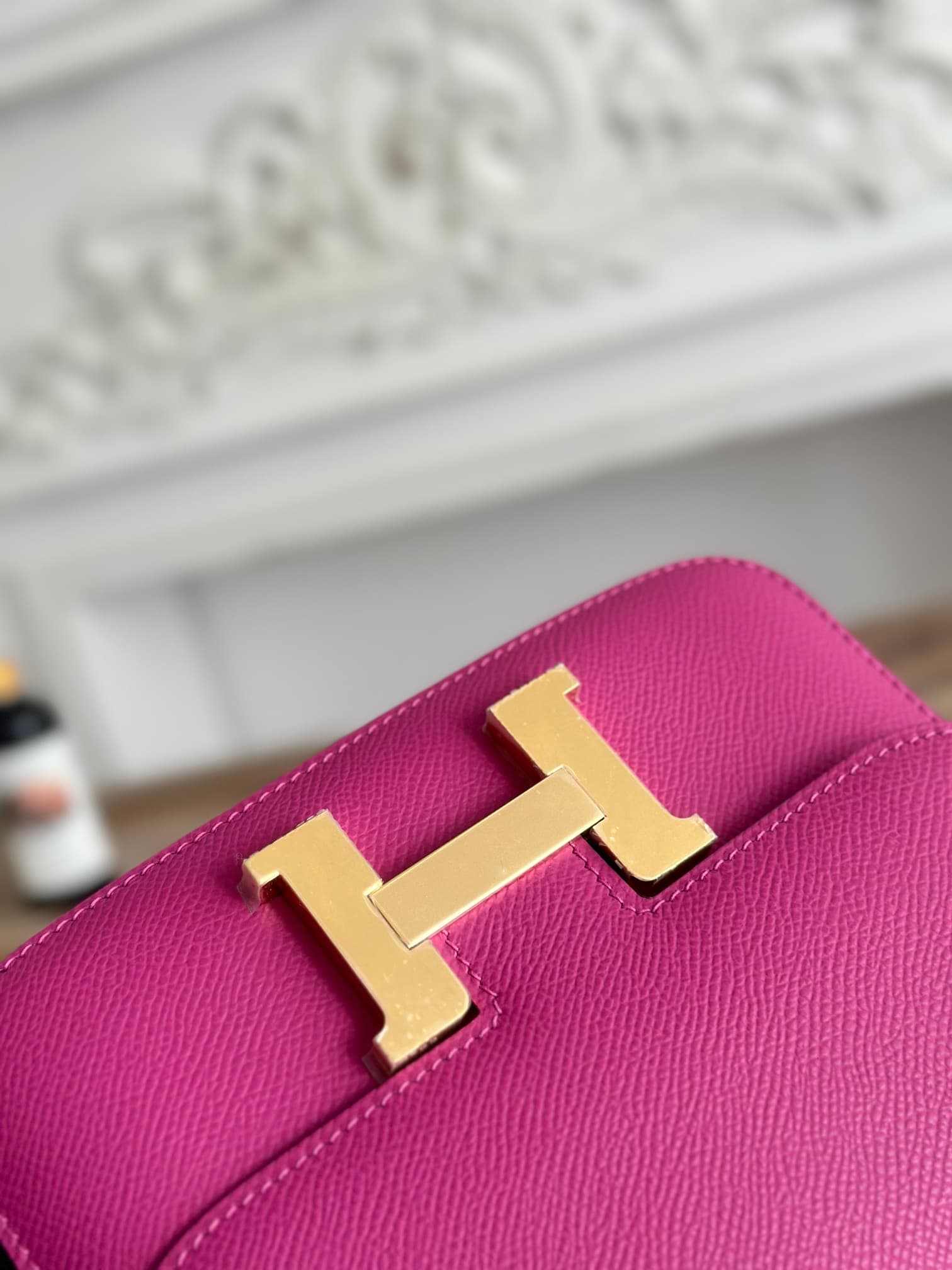 Hermes Mini Constance 18cm Epsom Bag WAX Rose Pourpre High