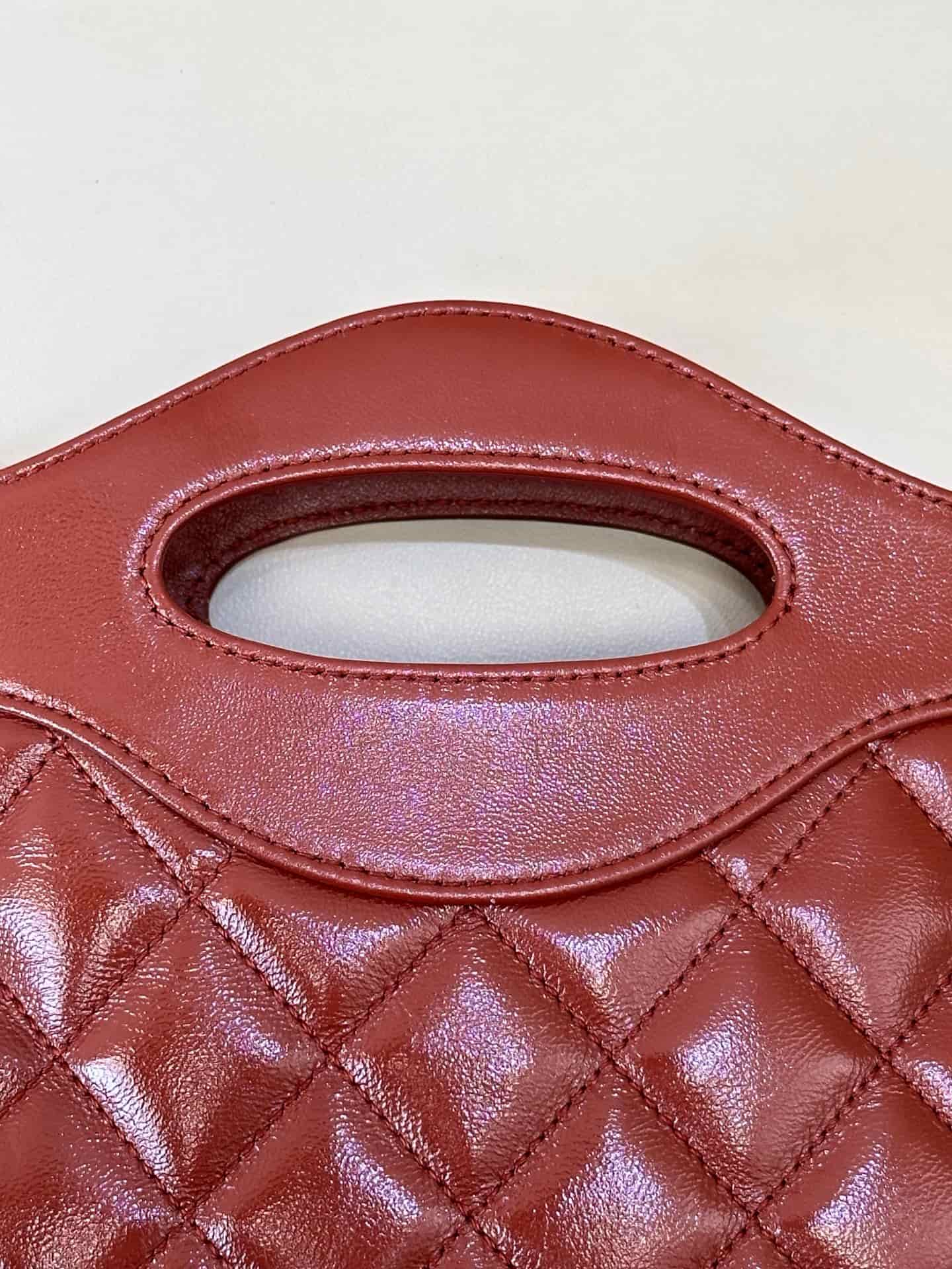 Chanel Clutch with chain Lambskin & Gold-Tone Metal AP3656 Claret TOP
