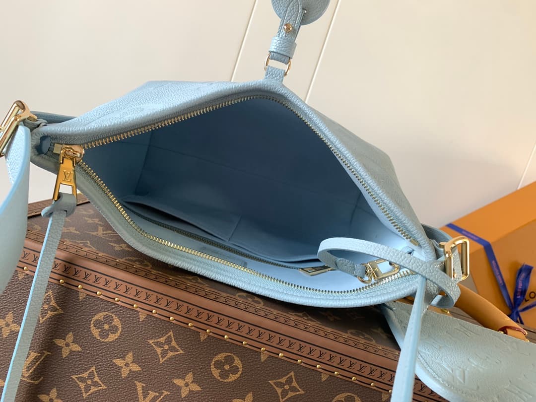 Louis Vuitton CarryAll PM light blue Monogram Empreinte leather M46673 High