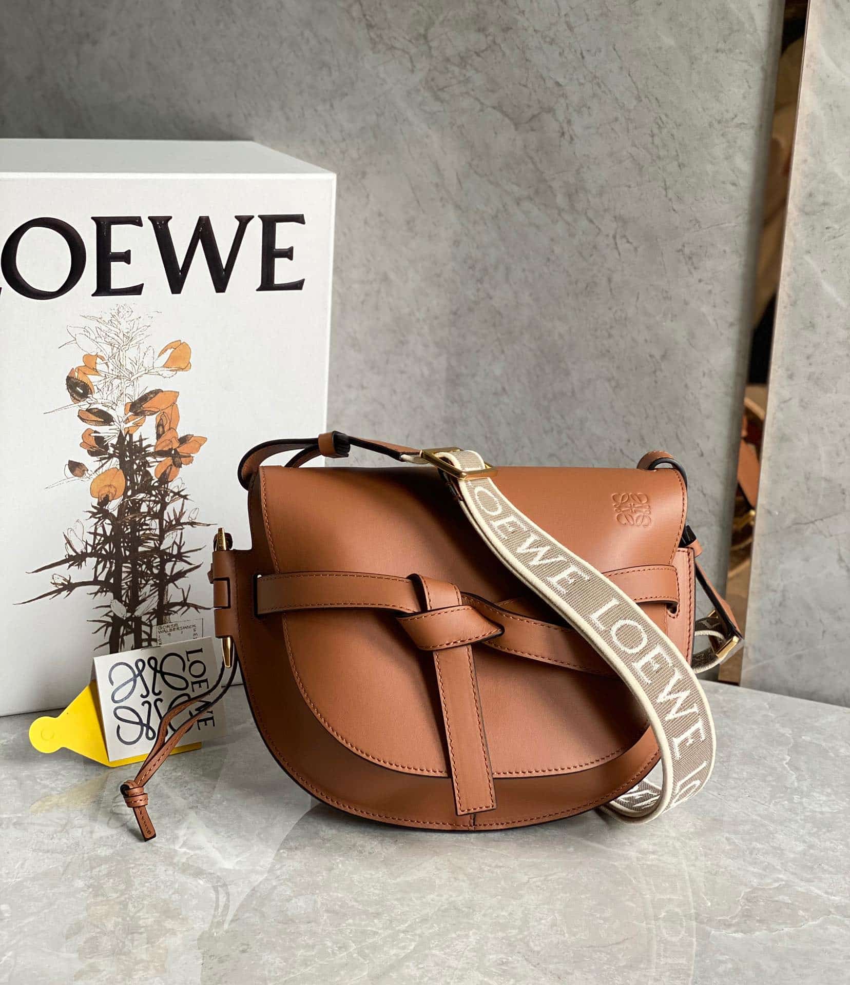 Small Gate Dual bag in soft calfskin and Jacquard High