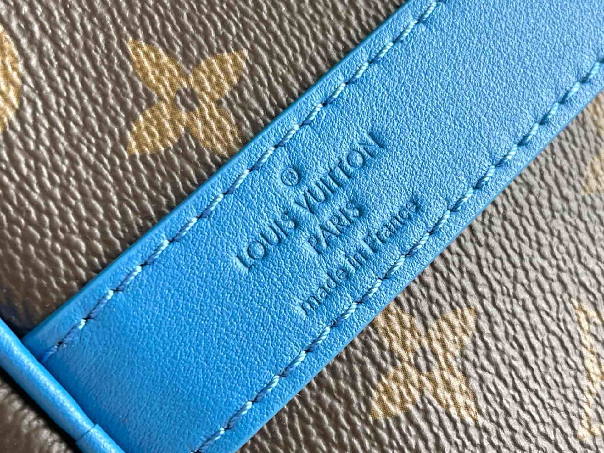 Louis Vuitton Keepall Bandoulière 50 Indigo Blue Monogram Macassar coated canvas M12633 TOP