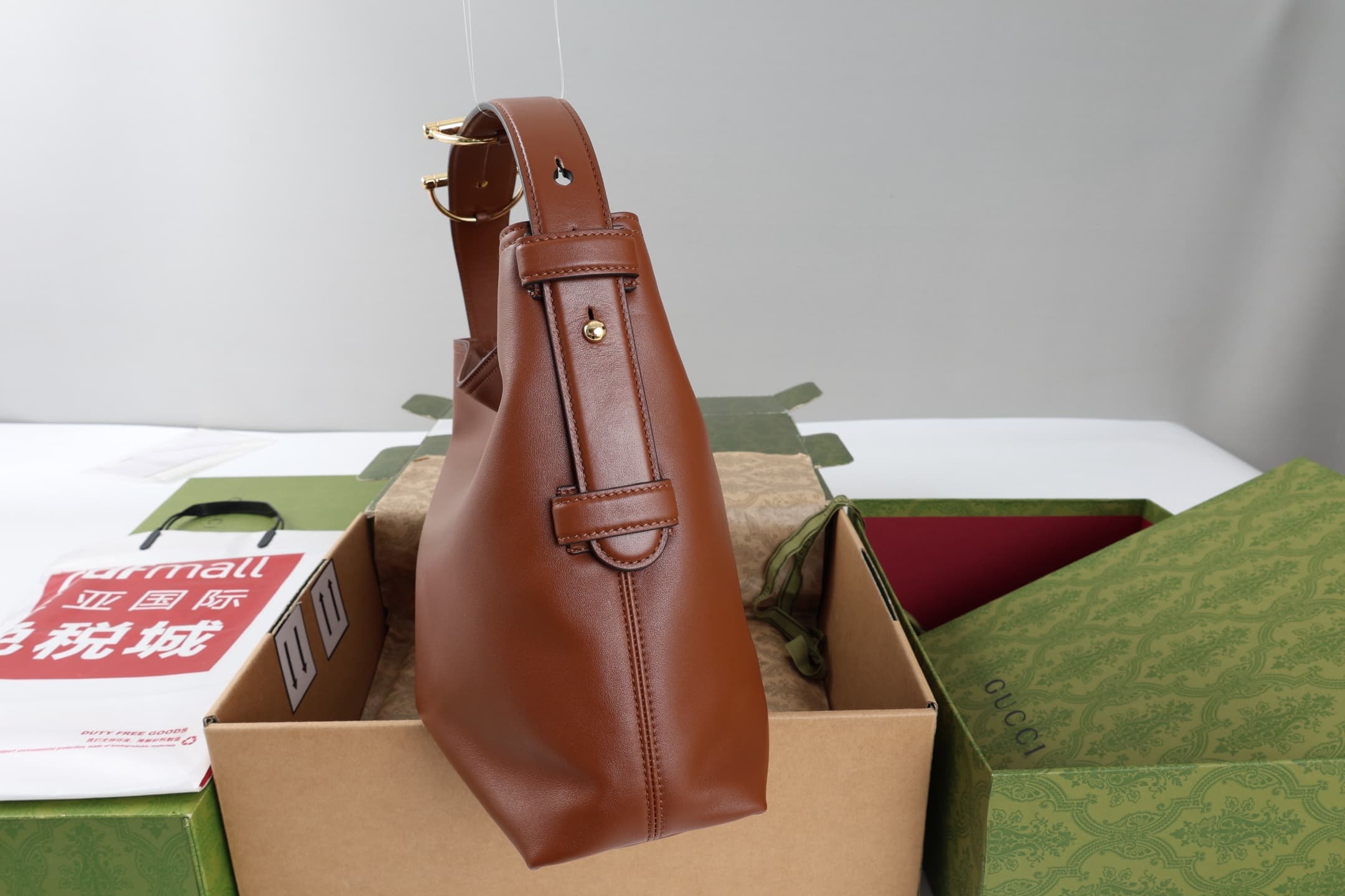 Gucci Beatrix medium tote bag Brown soft smooth leather ‎850926 High