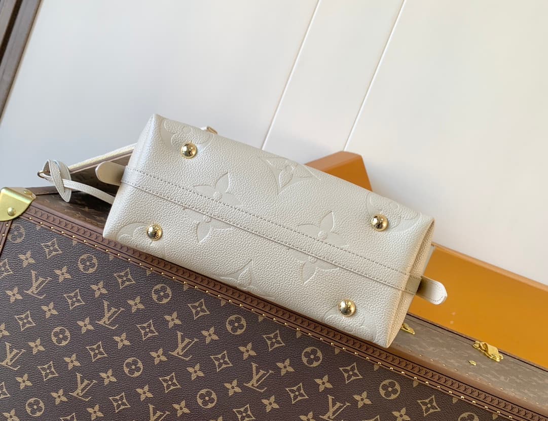 Louis Vuitton CarryAll PM Crème Beige Monogram Empreinte Leather M46293 High