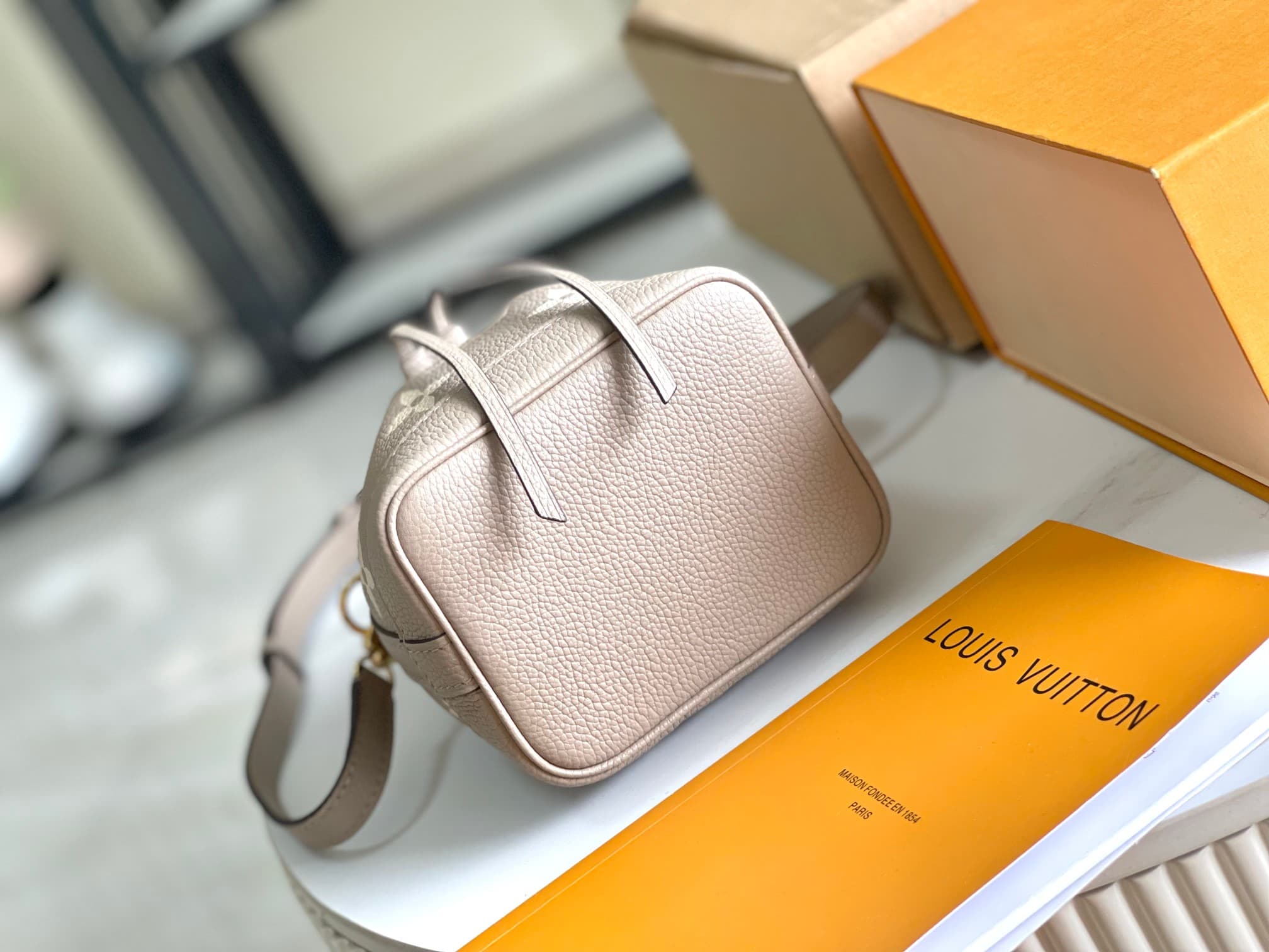 Louis Vuitton Nano Noé Tourterelle Gray / Cream Monogram Empreinte leather M46291 TOP