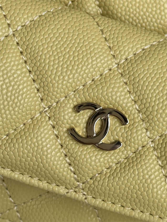 Chanel Mini Backpack Grained Calfskin Gold-Tone Metal AP3753 Yellow A