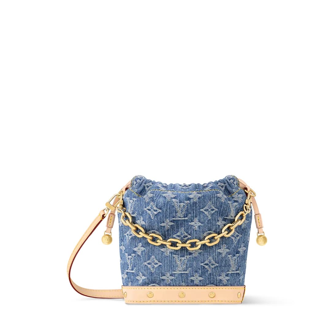 Louis Vuitton Nano Noé Denim Blue Organic cotton M83043 TOP