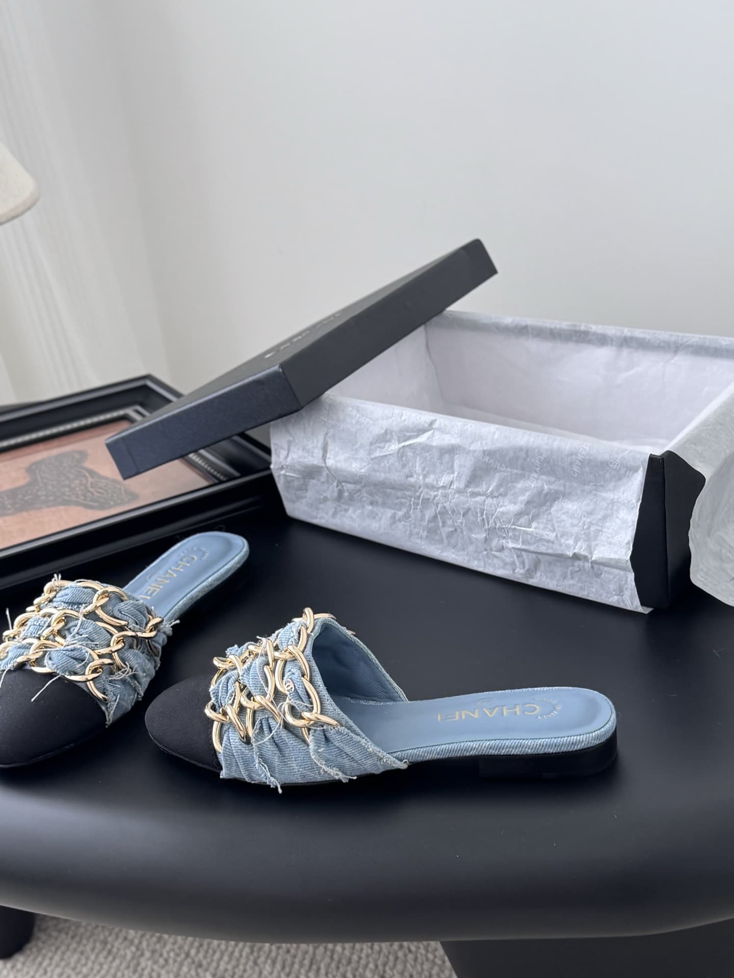 Chanel Mules in Lambskin and Grosgrain shoes Women