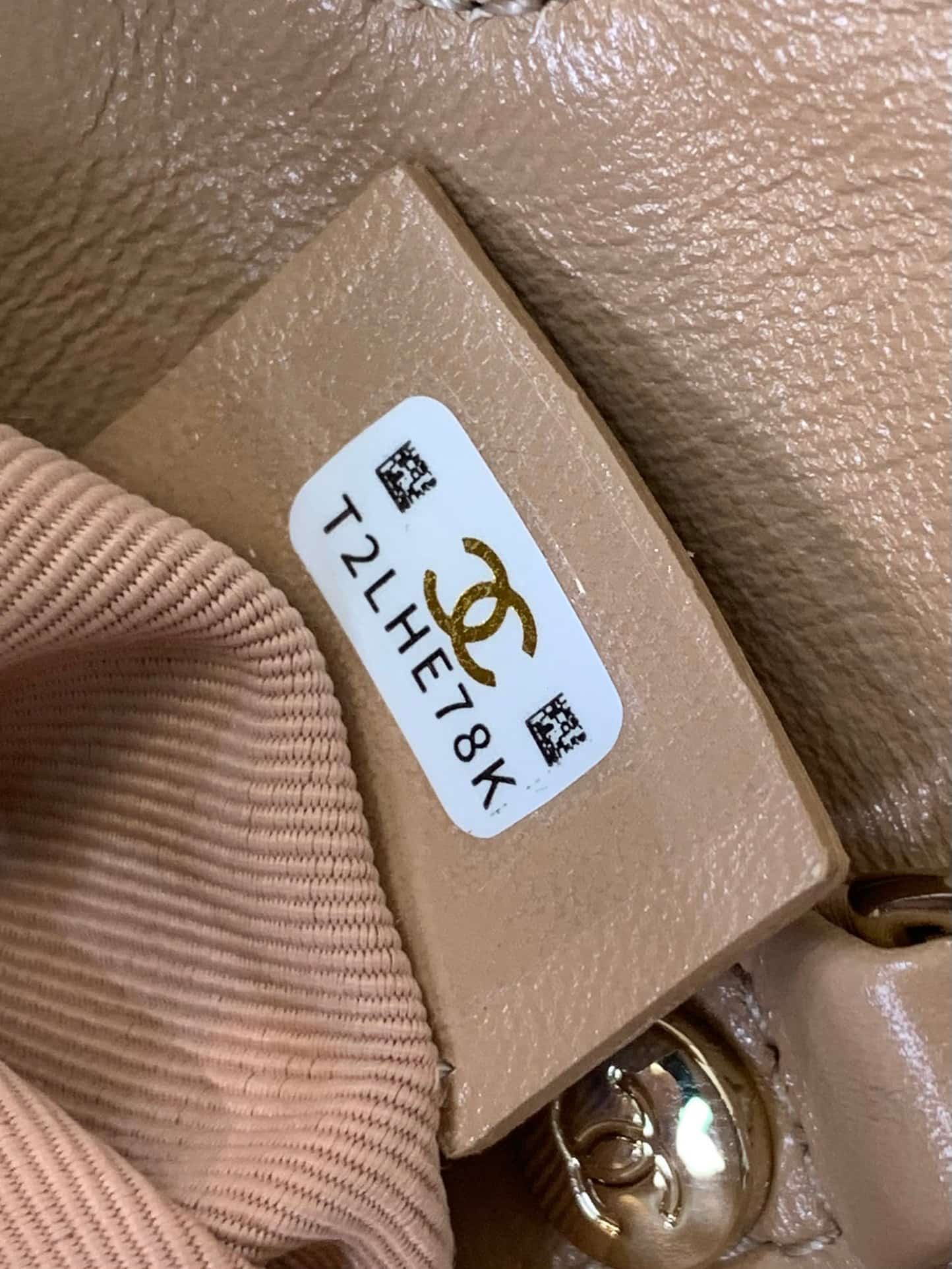 Chanel Clutch with chain Lambskin & Gold-Tone Metal AP3656 Beige TOP