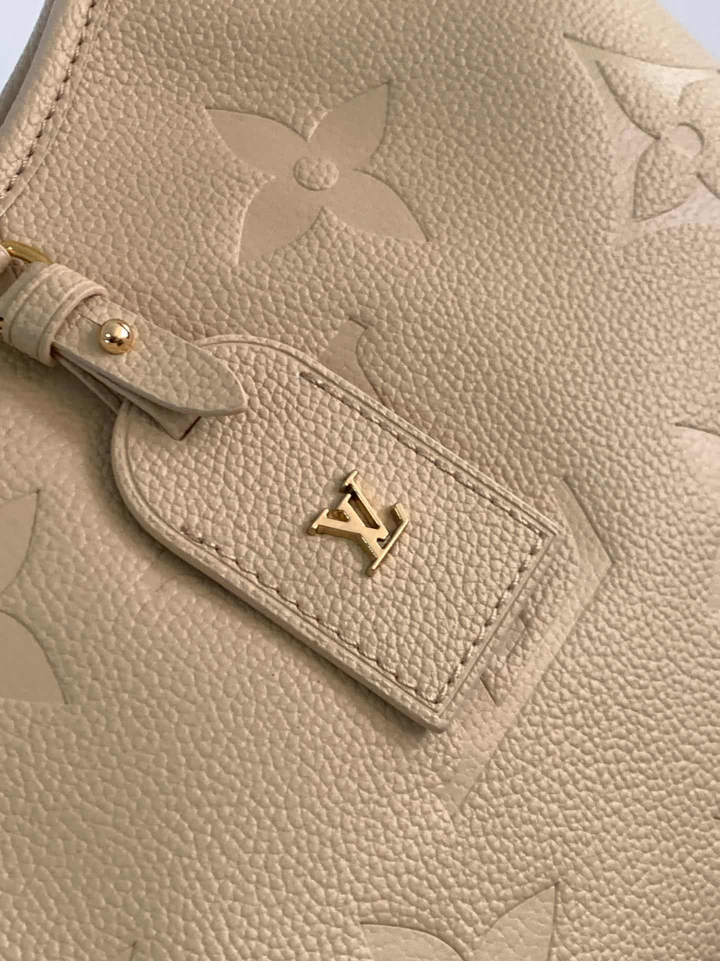 Louis Vuitton CarryAll PM Crème Beige Monogram Empreinte Leather M46293 High