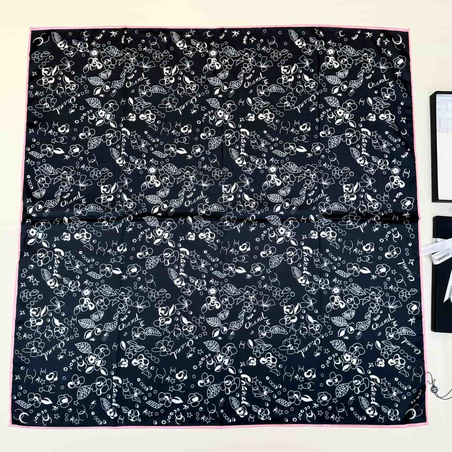 Chanel Graffiti Print scarf