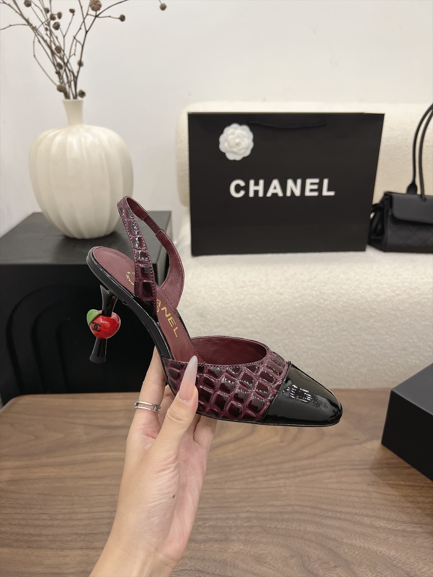 Chanel Cap Toe CC Slingback Pumps