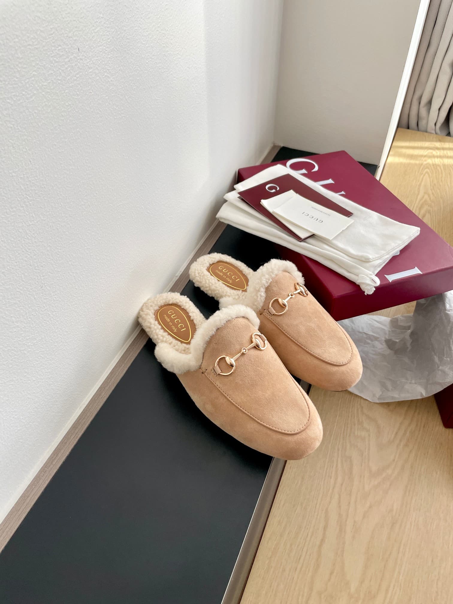 Gucci Women's Princetown slipper in GG velvet