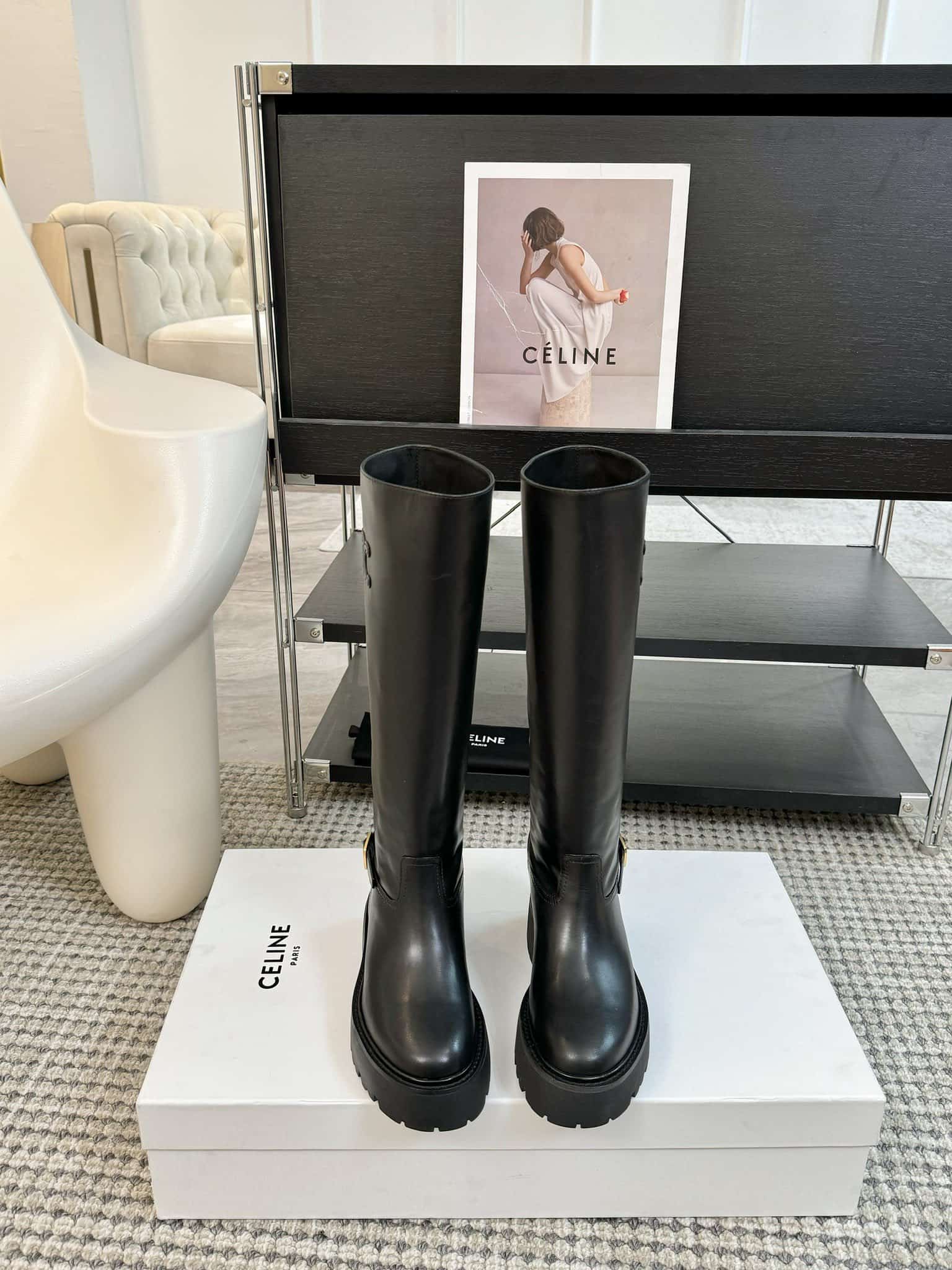 Celine Bulky High Boots Shoes Women