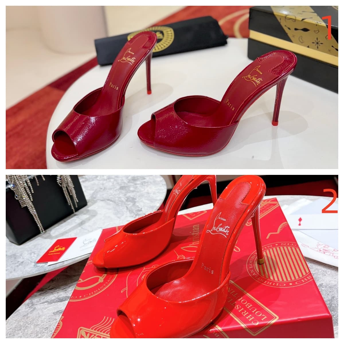 Christian Louboutin Me Dolly patent leather mules