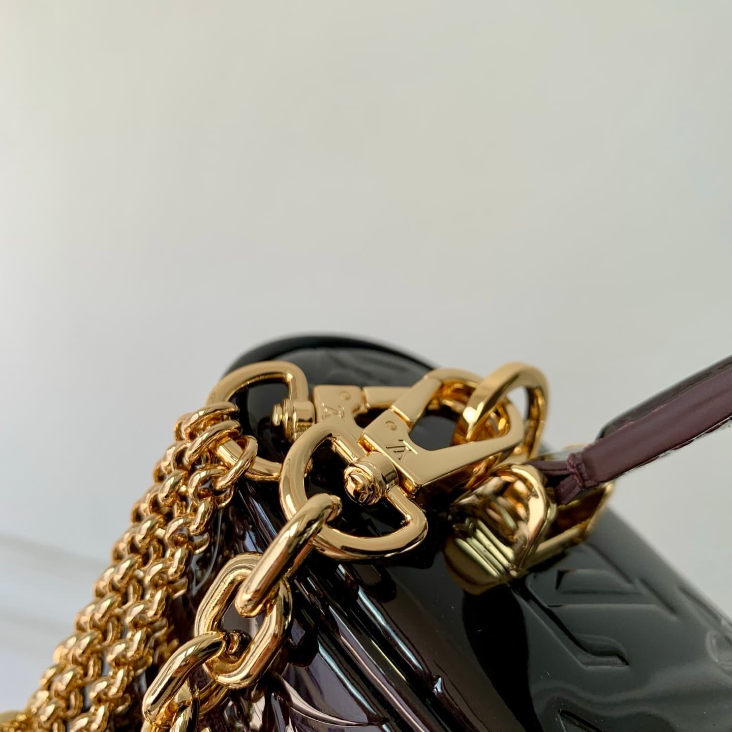 Louis Vuitton Vanity Chain Pouch Datewood Varnished cowhide leather M28334 High