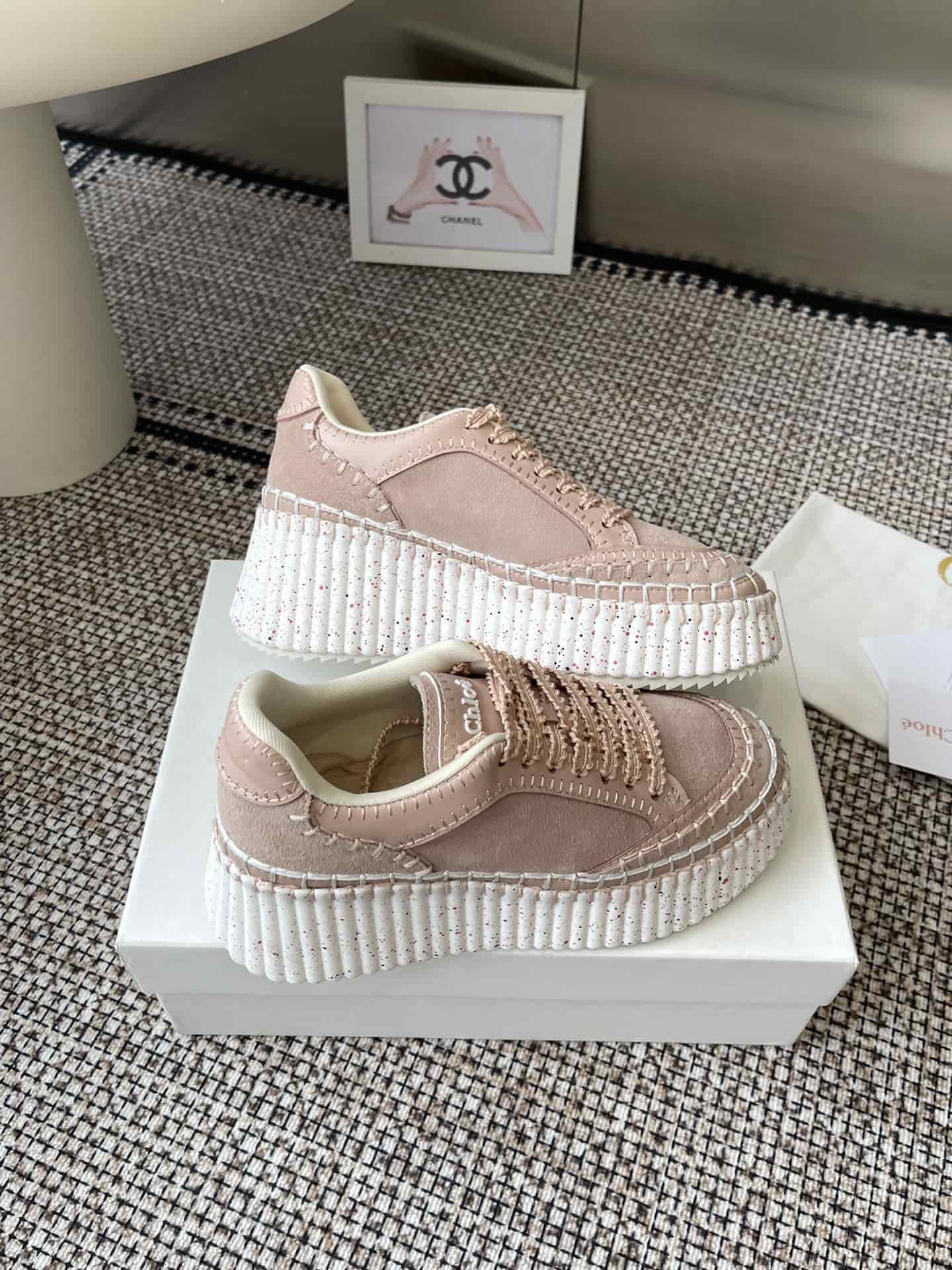 Chloe Nama Wedge Sneaker shoes Women