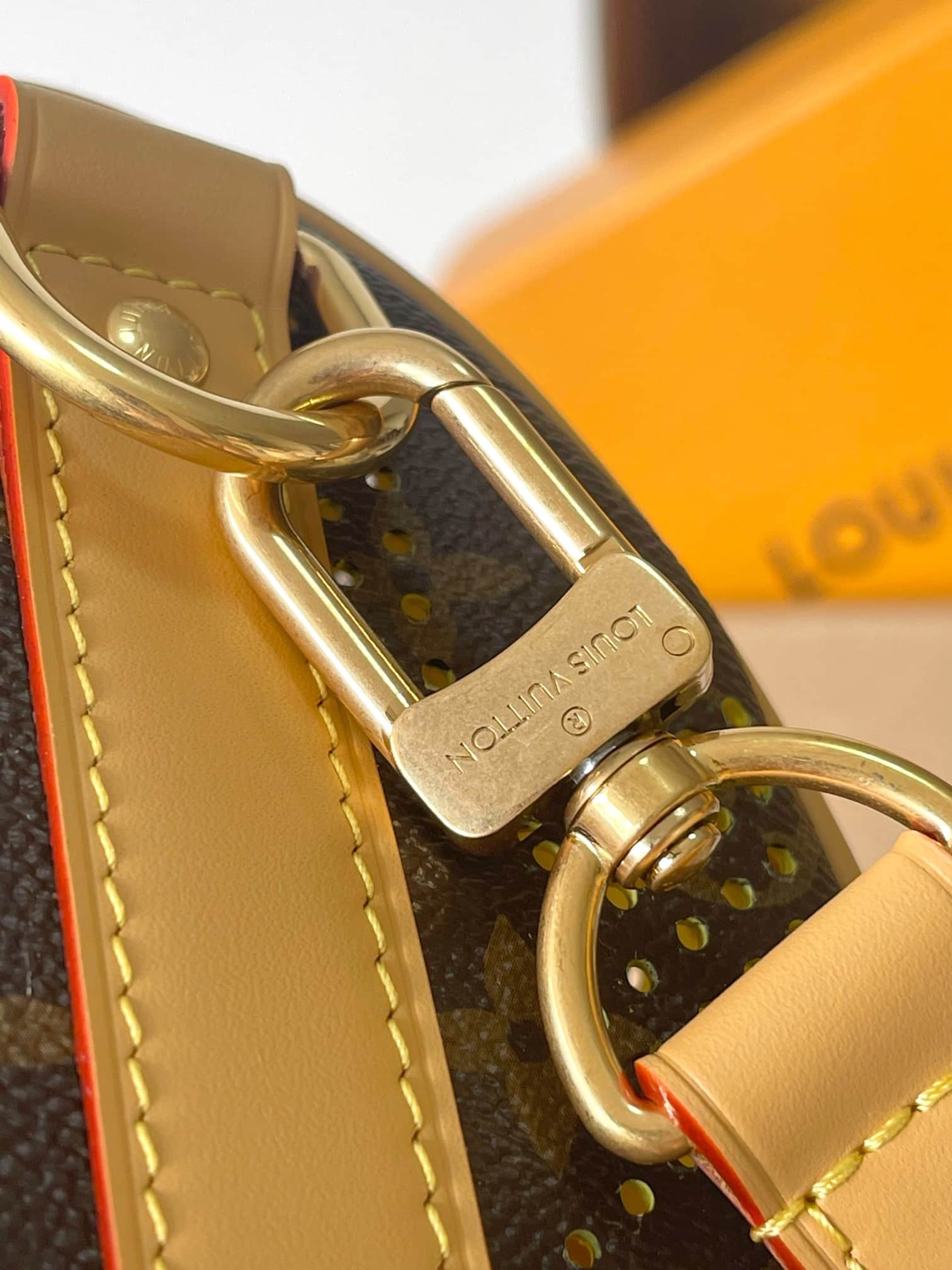 Louis Vuitton Keepall Bandoulière 25 Monogram/Yellow Grid coated canvas M29296 High