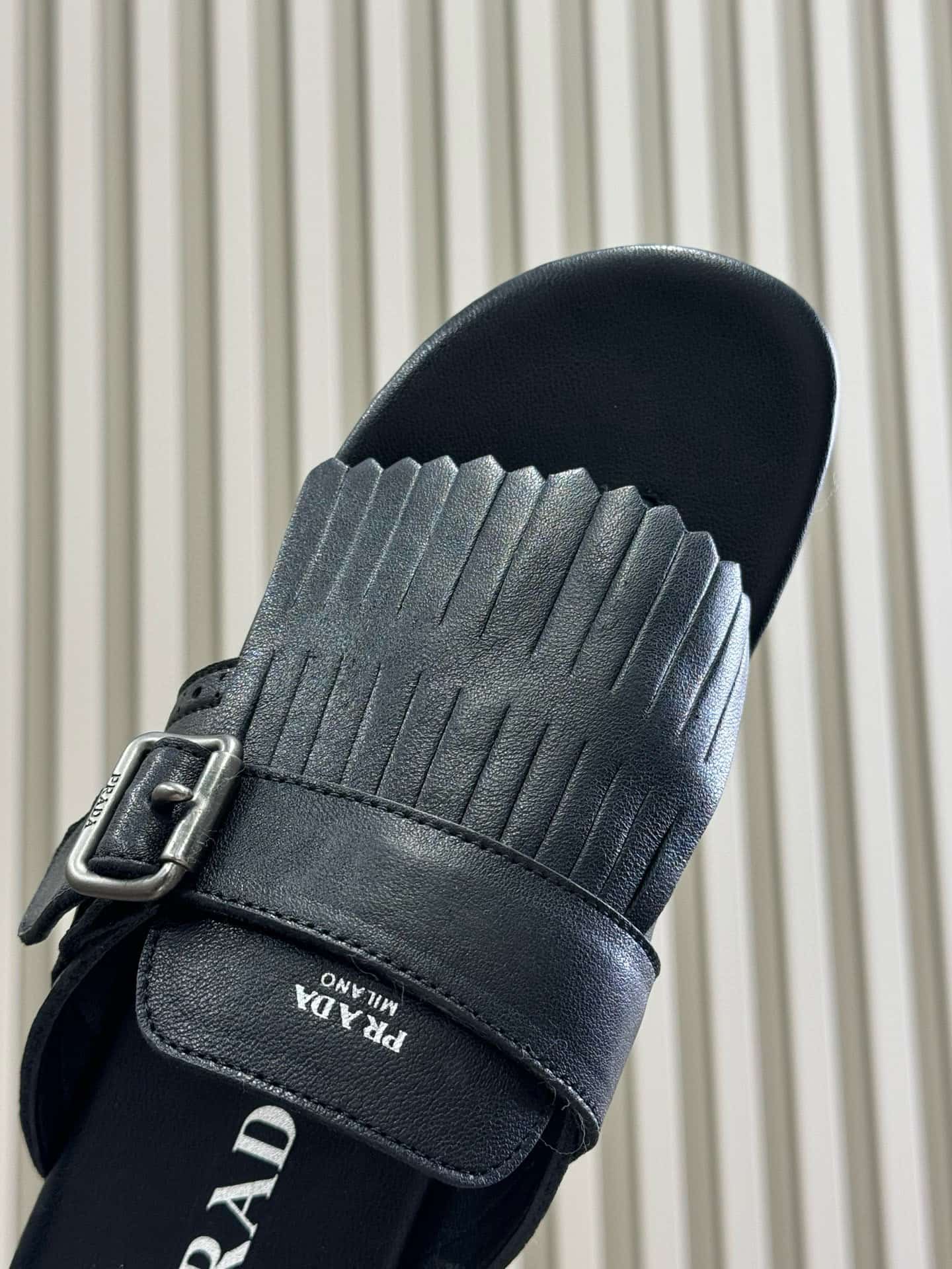 Prada Shuffle Leather Thong Sandals Women