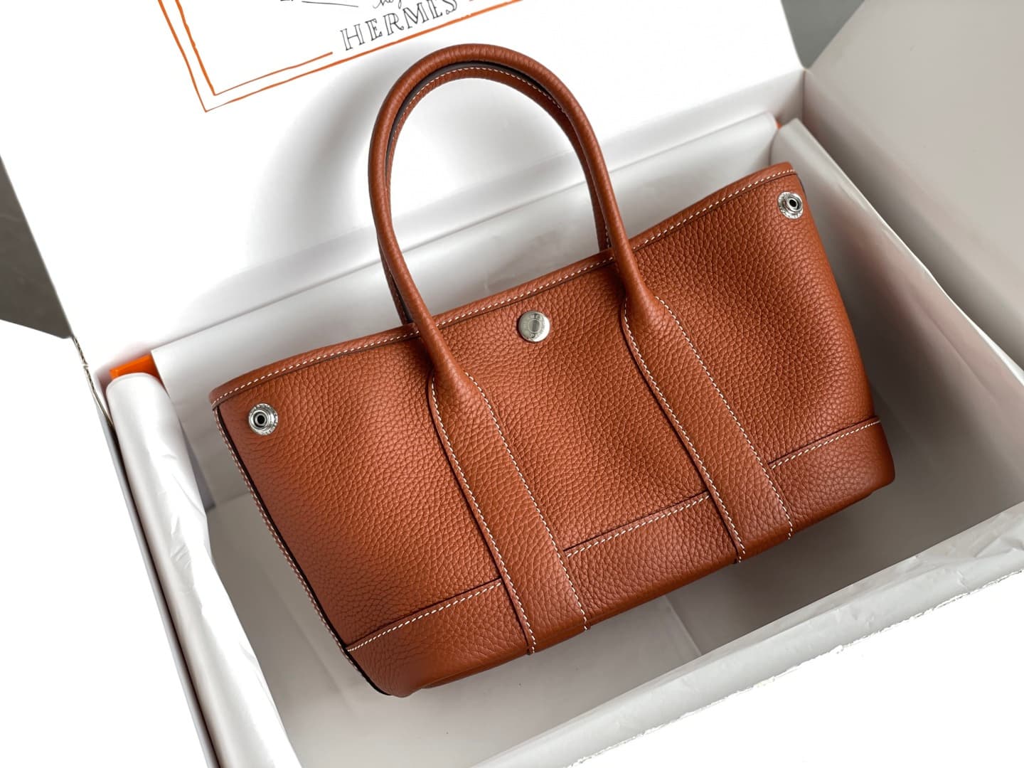 Hermes Garden Party 23 bag in Gold Togo Leather WAX High