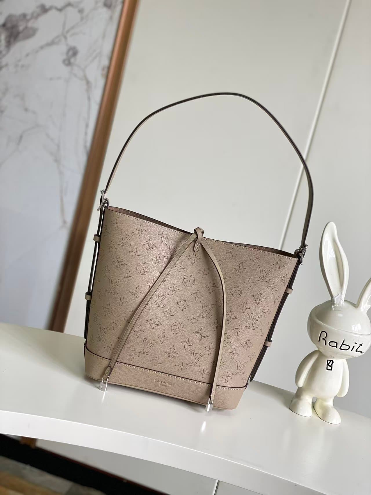 Louis Vuitton Flore Galet Perforated Mahina calfskin leather M12140 High