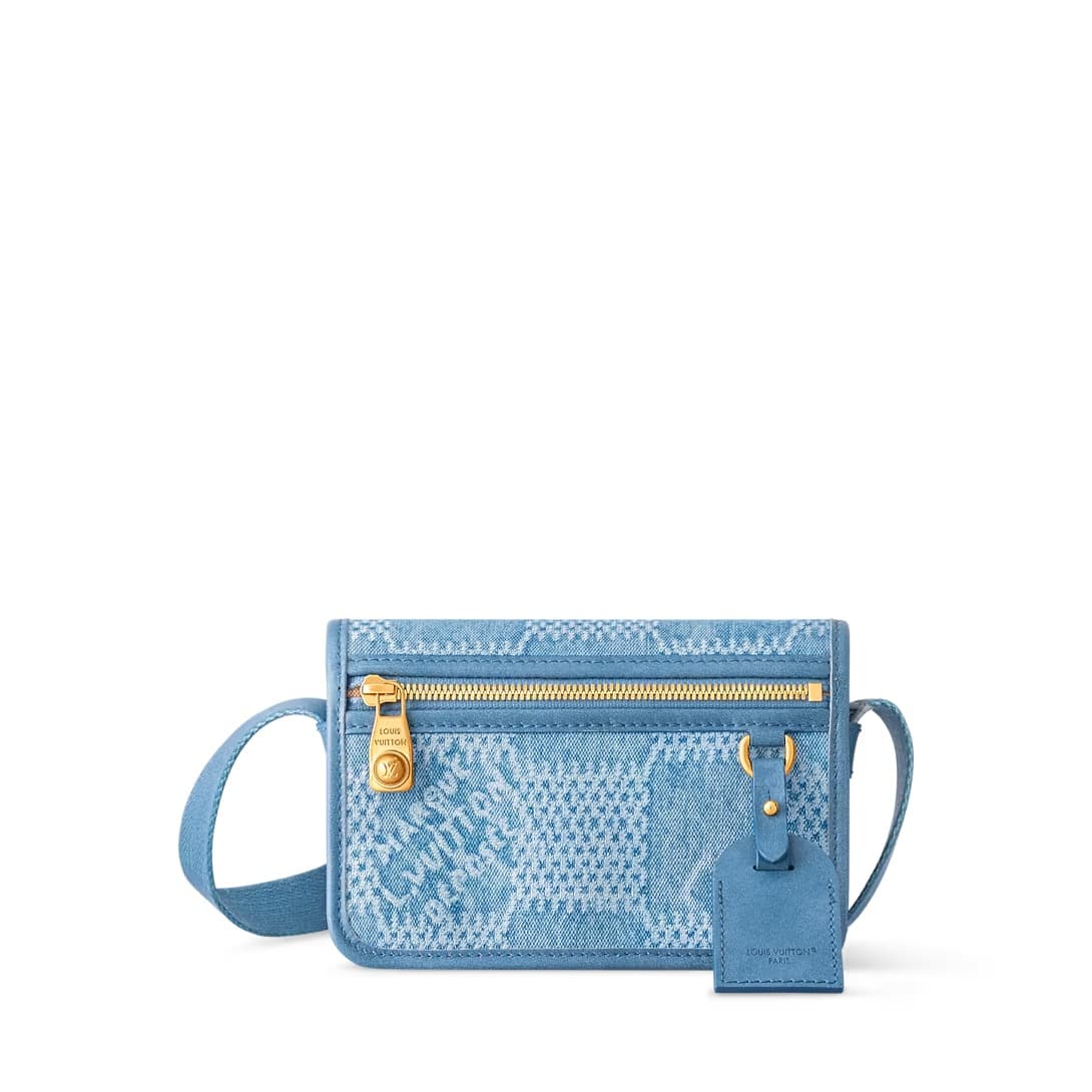 Louis Vuitton Bosphore Wearable Wallet Denim Blue Damier Denim 3D cotton canvas N00210 TOP
