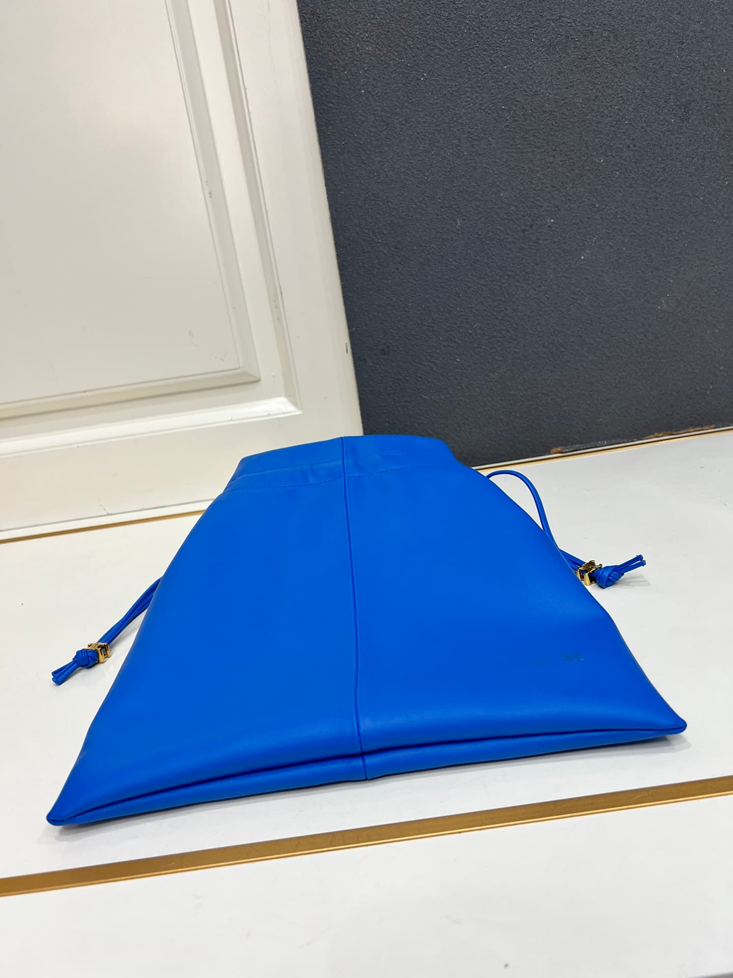 Celine SMALL CRYSTAL POUCH IN LAMBSKIN ULTRA BLUE High