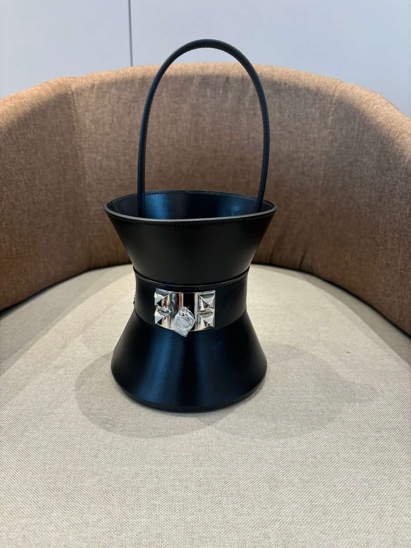 Hermes Mini Medor Bag in Box Leather WAX High
