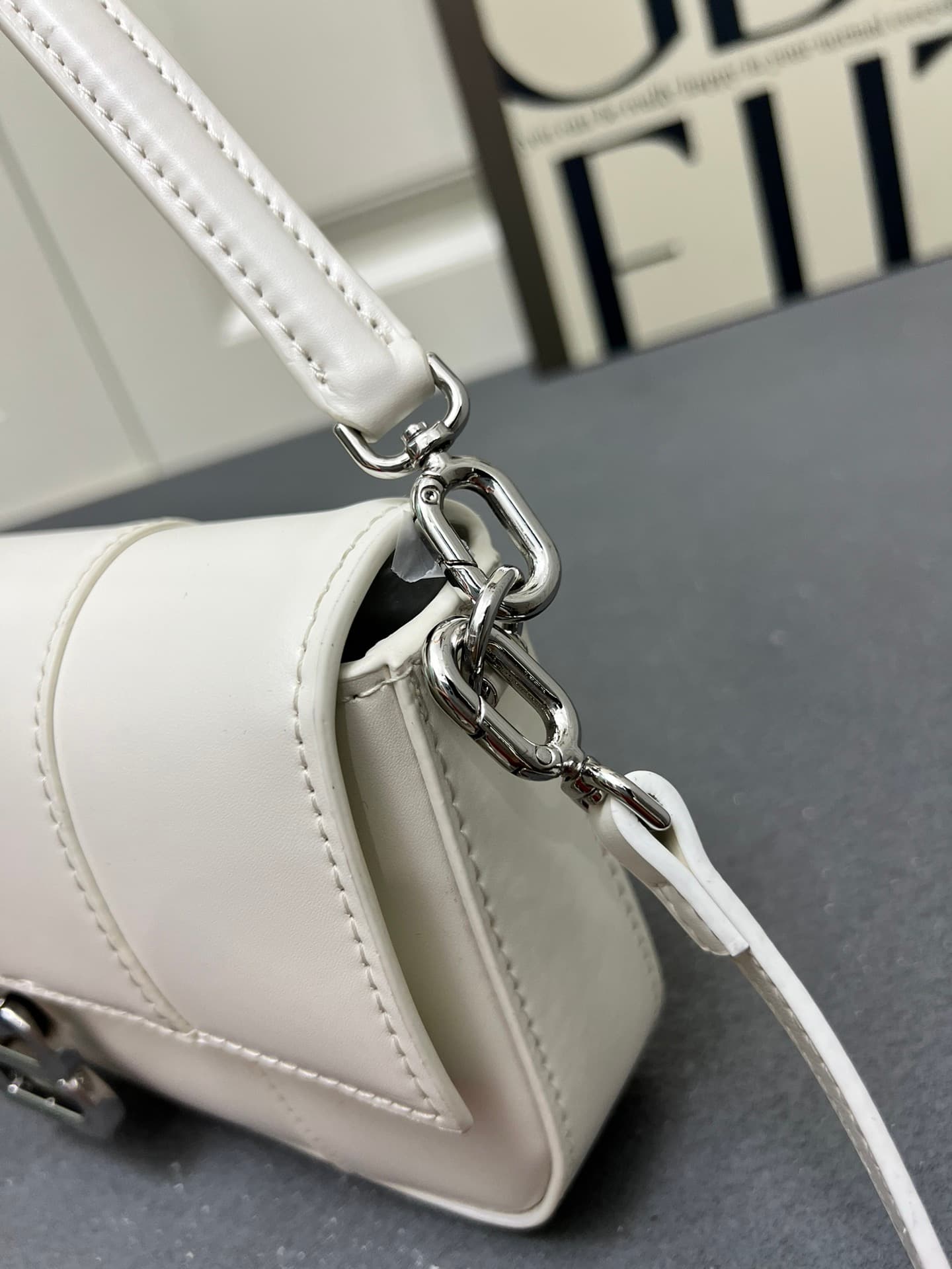 Balenciaga Hourglass sling bag white High
