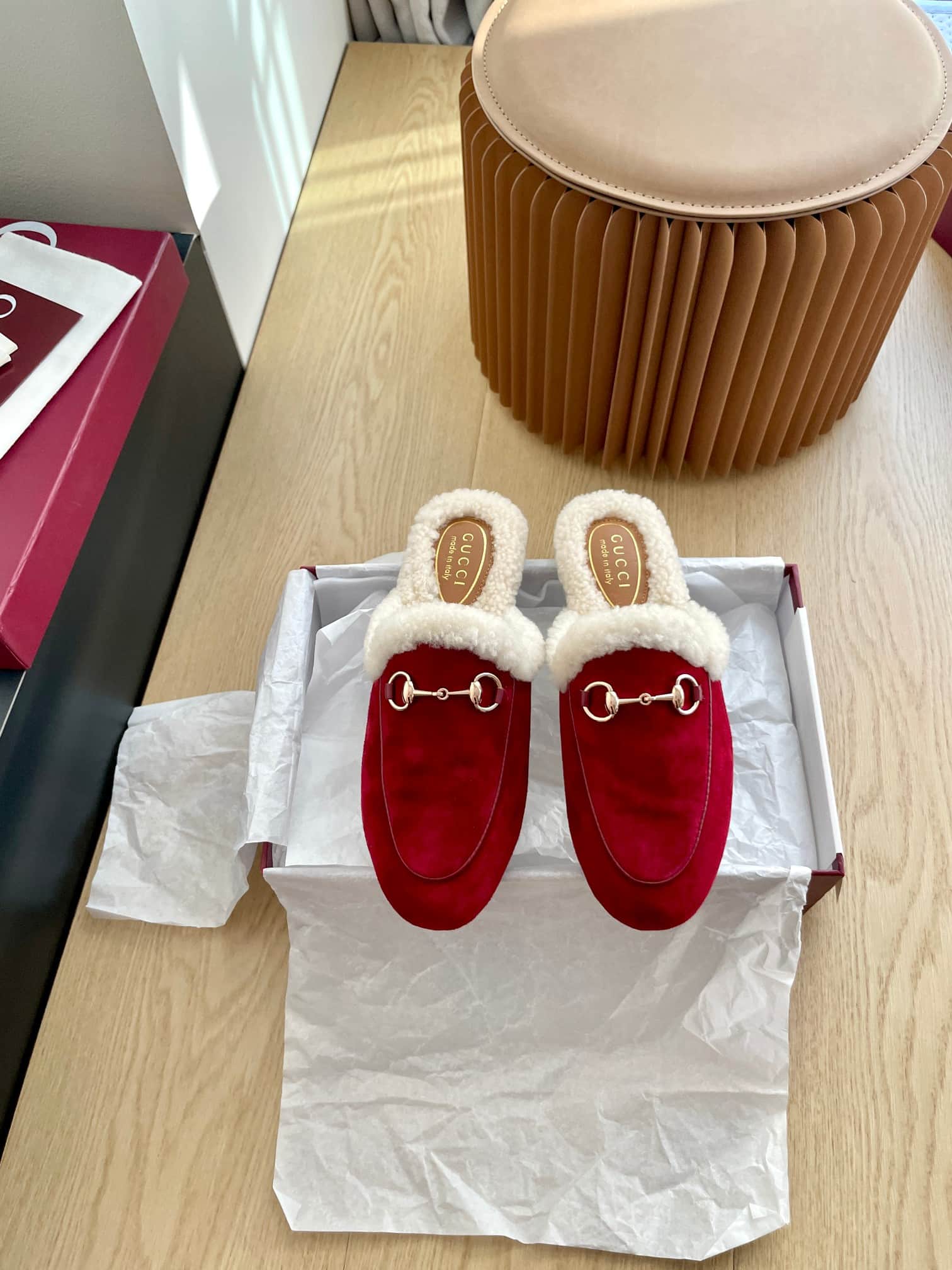 Gucci Women's Princetown slipper in GG velvet
