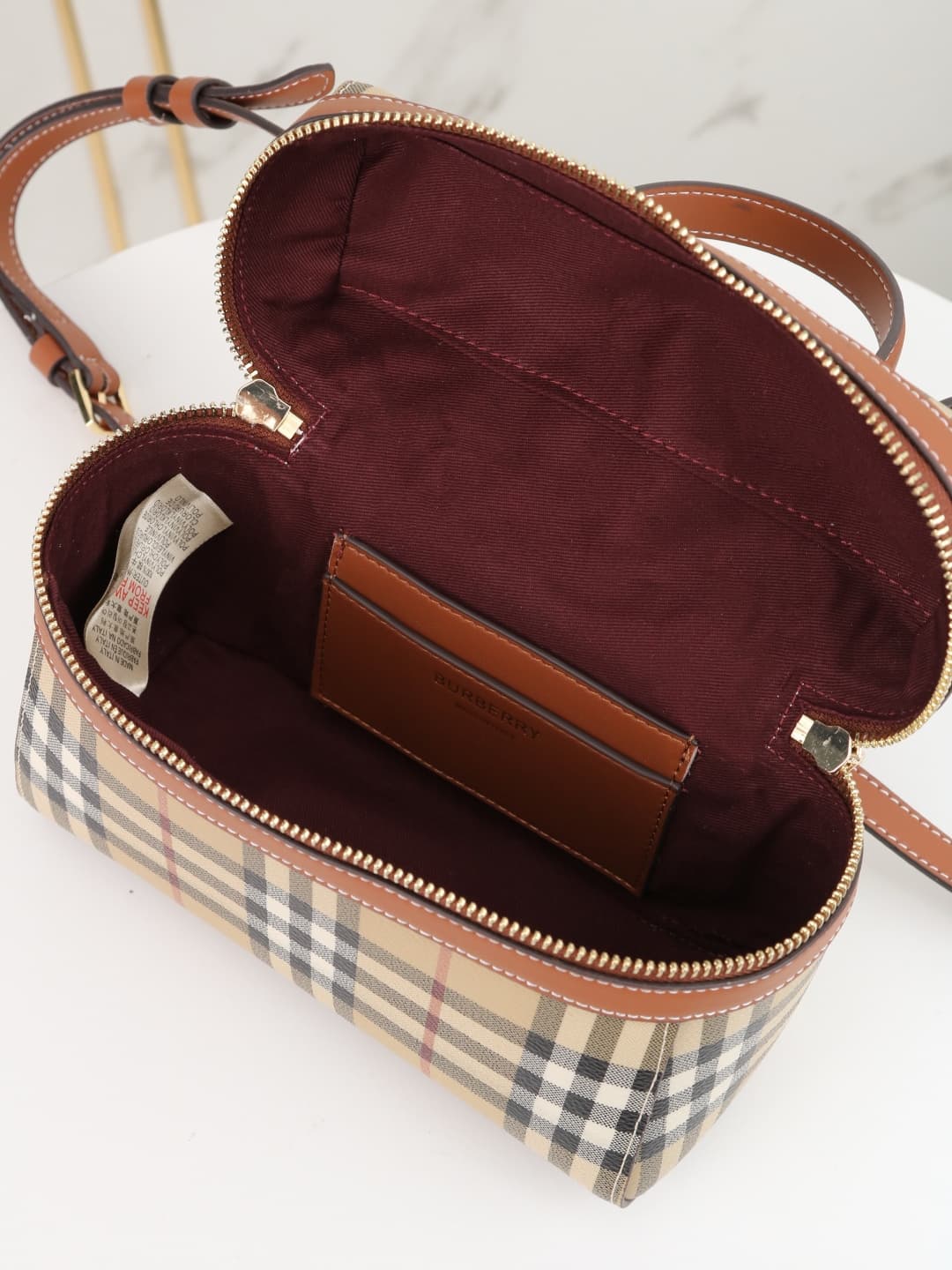 Burberry Check Vanity Bag High