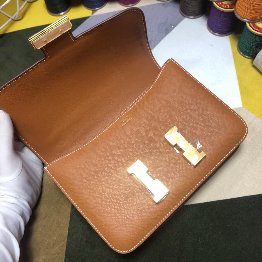 Hermes Mini Constance 18cm/24cm Epsom Bag WAX Gold High