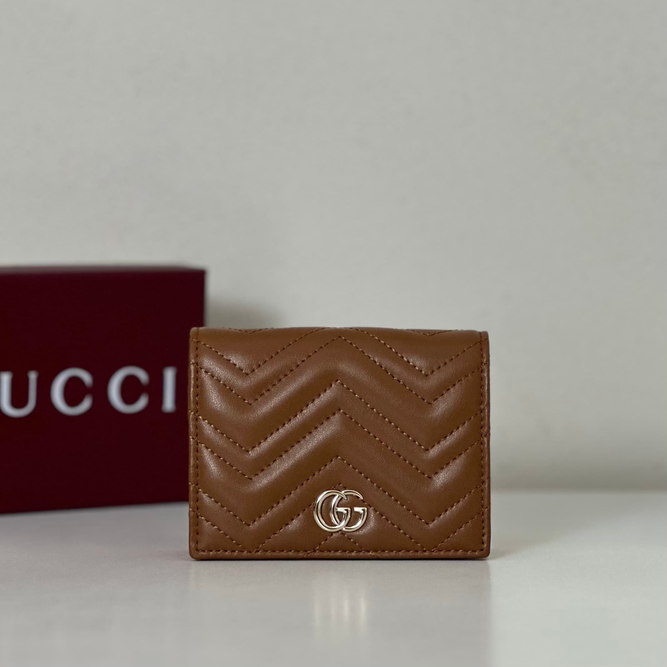 Gucci GG Marmont Small Wallet Brown 466492 High