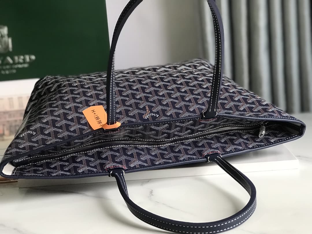 ARTOIS PM BAG Goyardine Canvas & Chevroches Calfskin Navy Blue High
