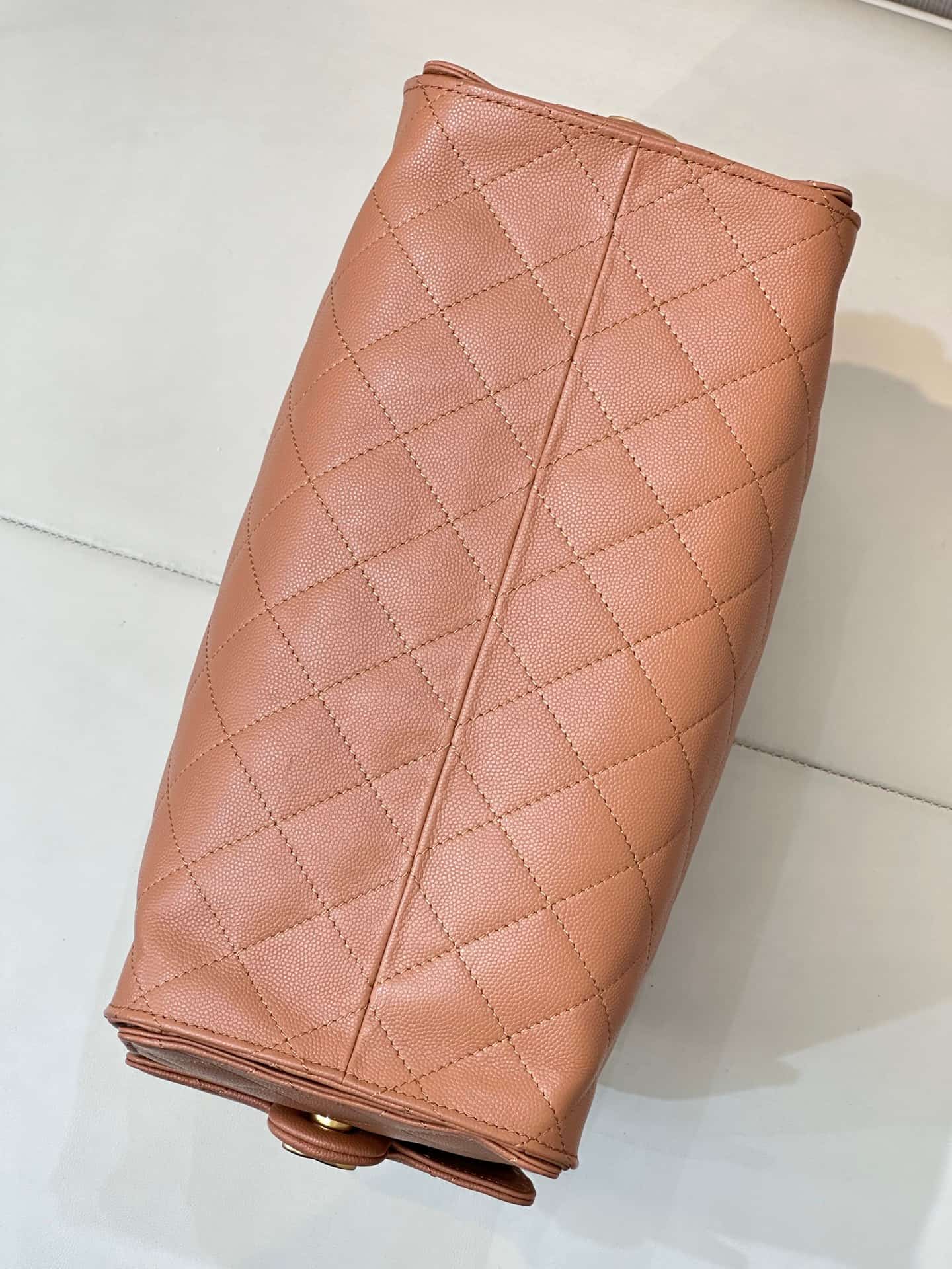 Chanel 25 Medium Hobo handbag AS5311 Grained Calfskin & Gold-tone Metal Brown TOP