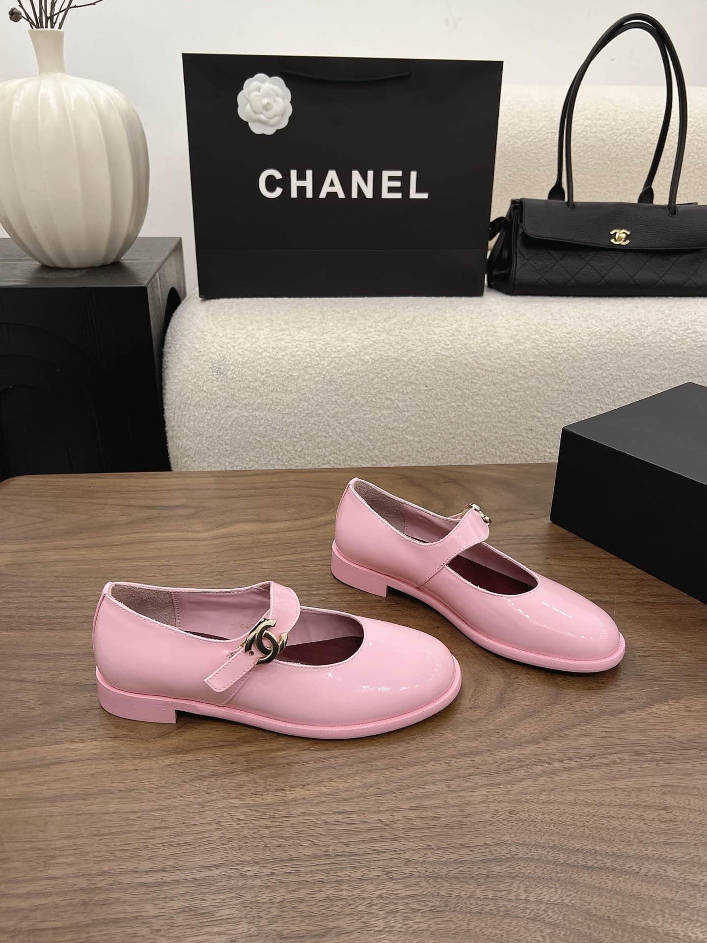 Chanel Mary Jane Flats Shoes Women