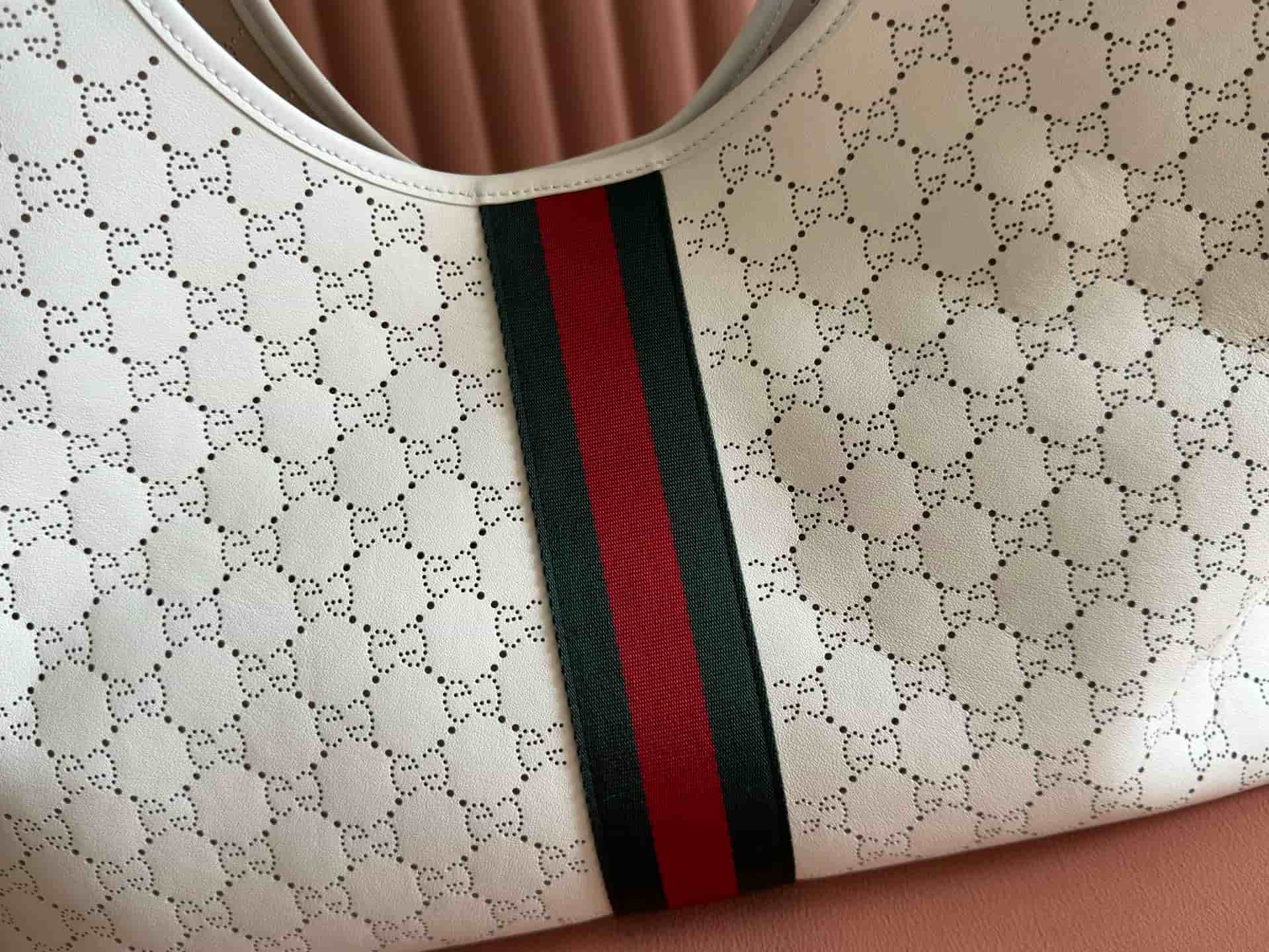 Gucci Giglio large tote bag white GG leather 853971 High