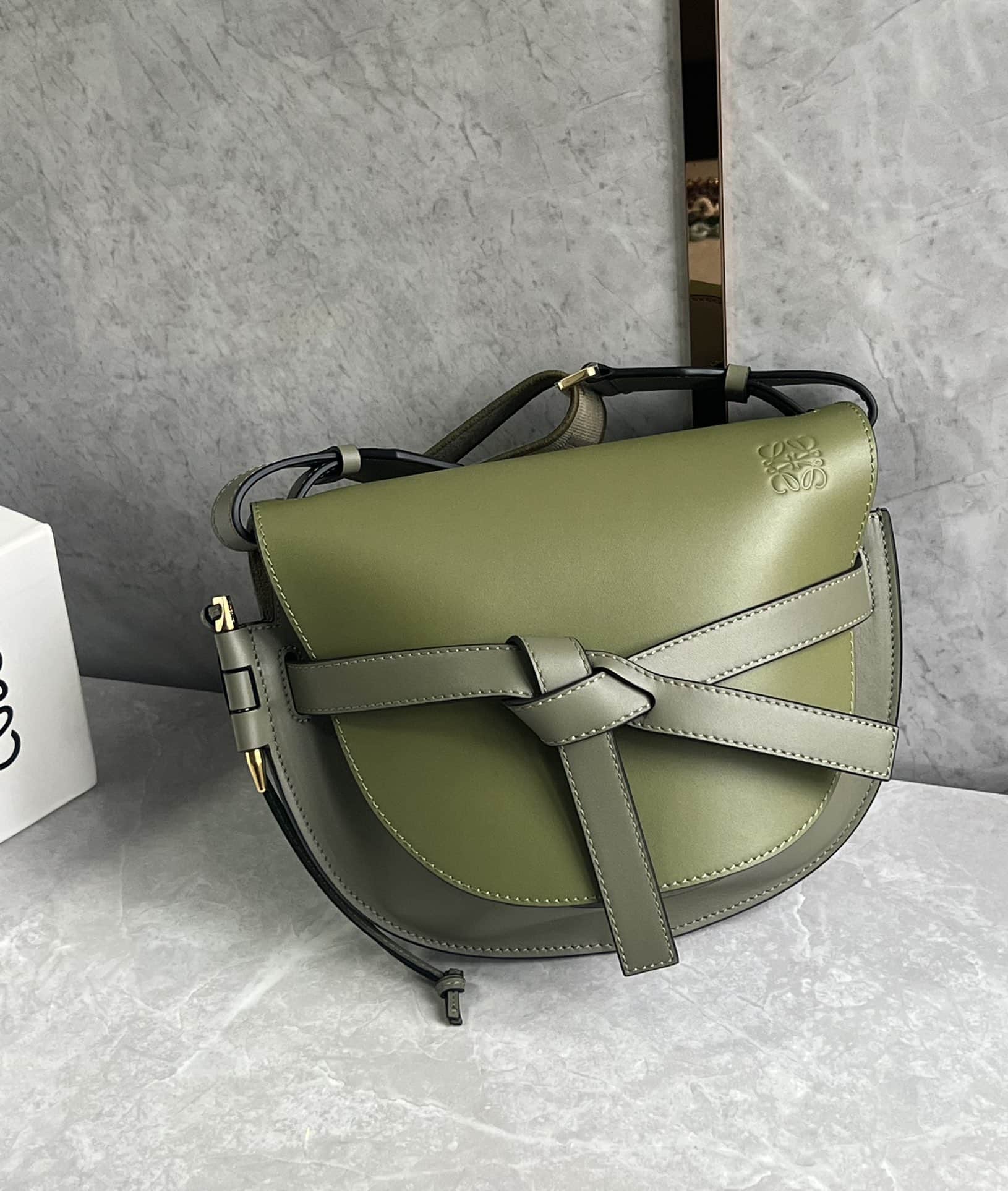 Small Gate Dual bag in soft calfskin and Jacquard High