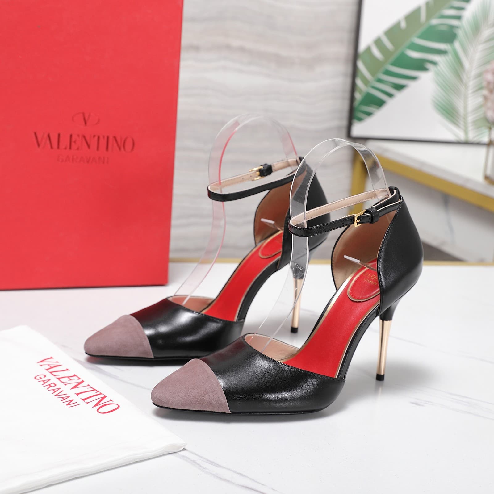Valentino Garavani Sinead leather and suede D'Orsay pumps Women
